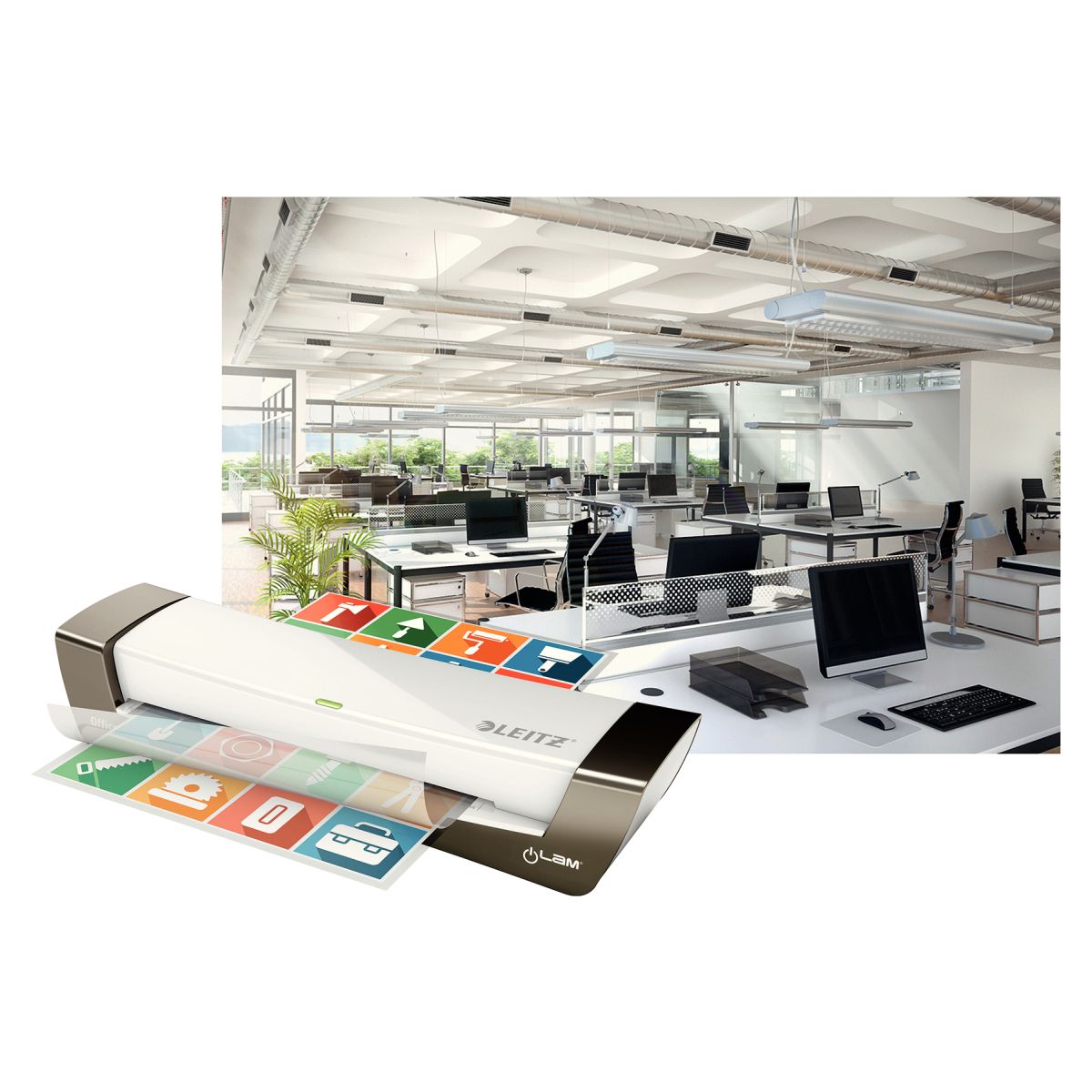 Laminator Leitz iLAM Home Office A4 srebrny (72510084)