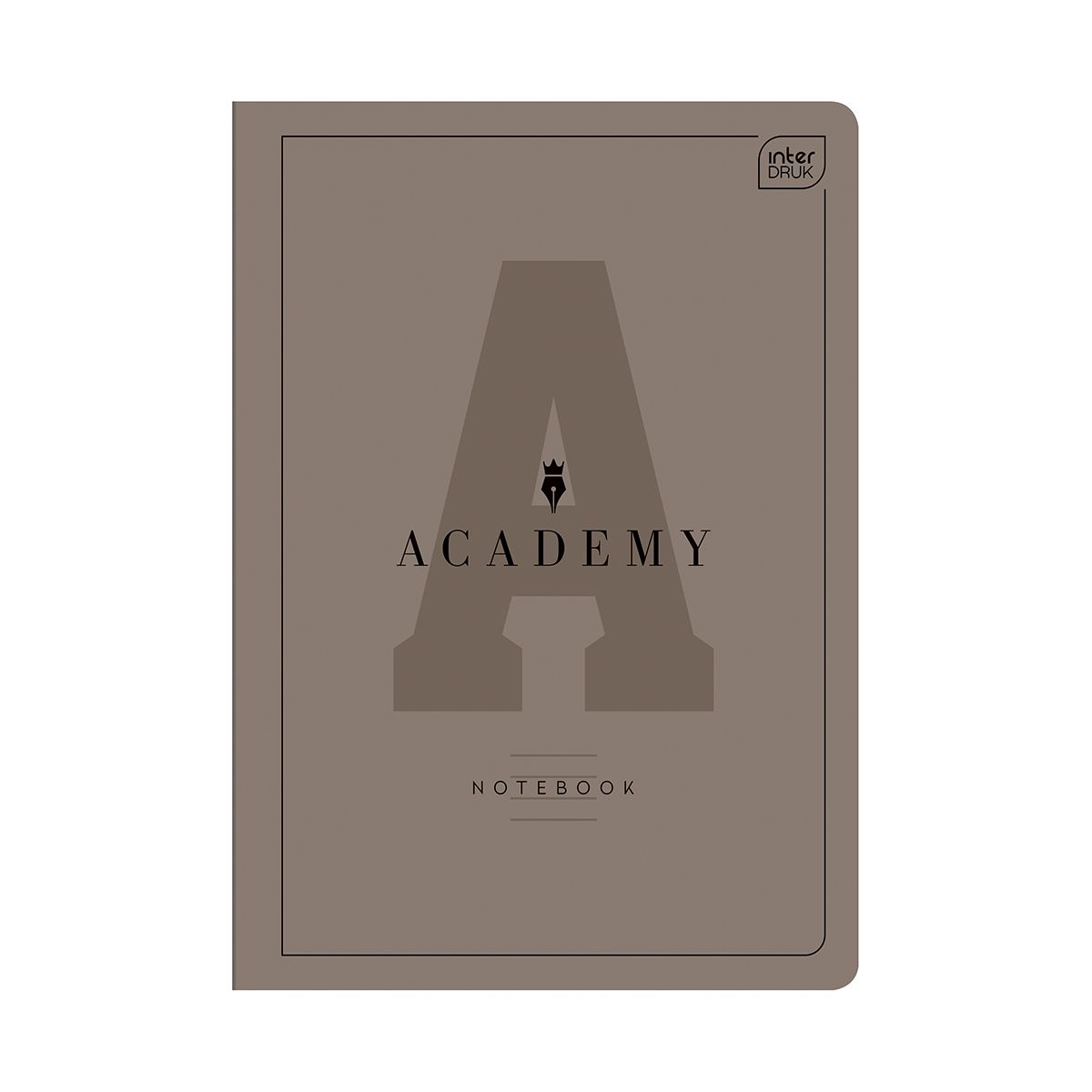 Zeszyt ACADEMY CARBON A5 60k. 70g linia Interdruk