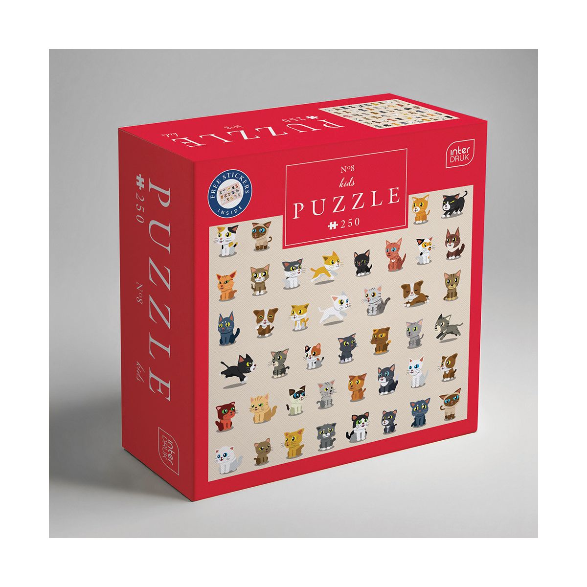 Puzzle KIDS 8 CATS 5902277368997 250 el. Interdruk (250 el)