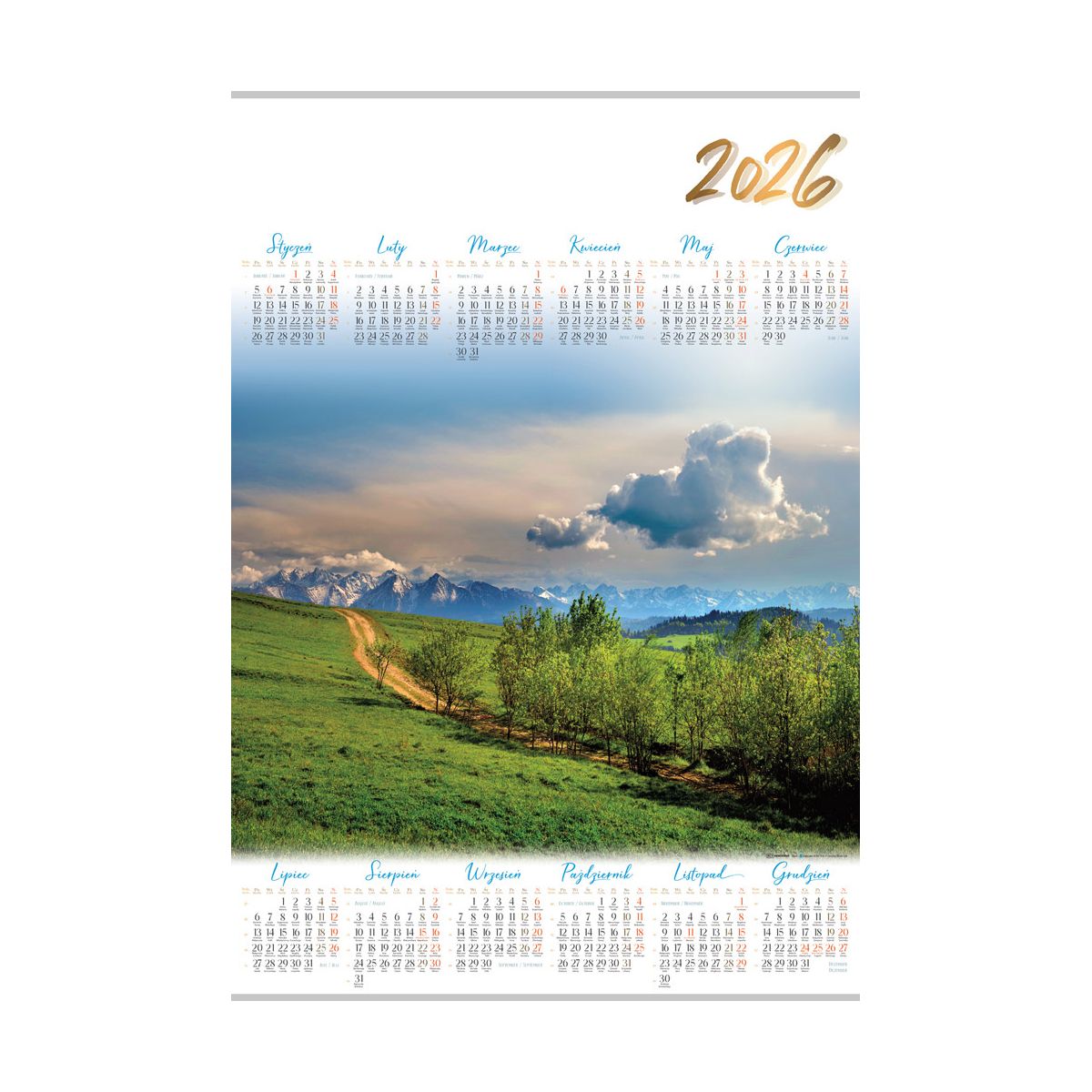 Kalendarz ścienny JESIEŃ plakatowy 607mm x 880mm Lucrum (PL03)