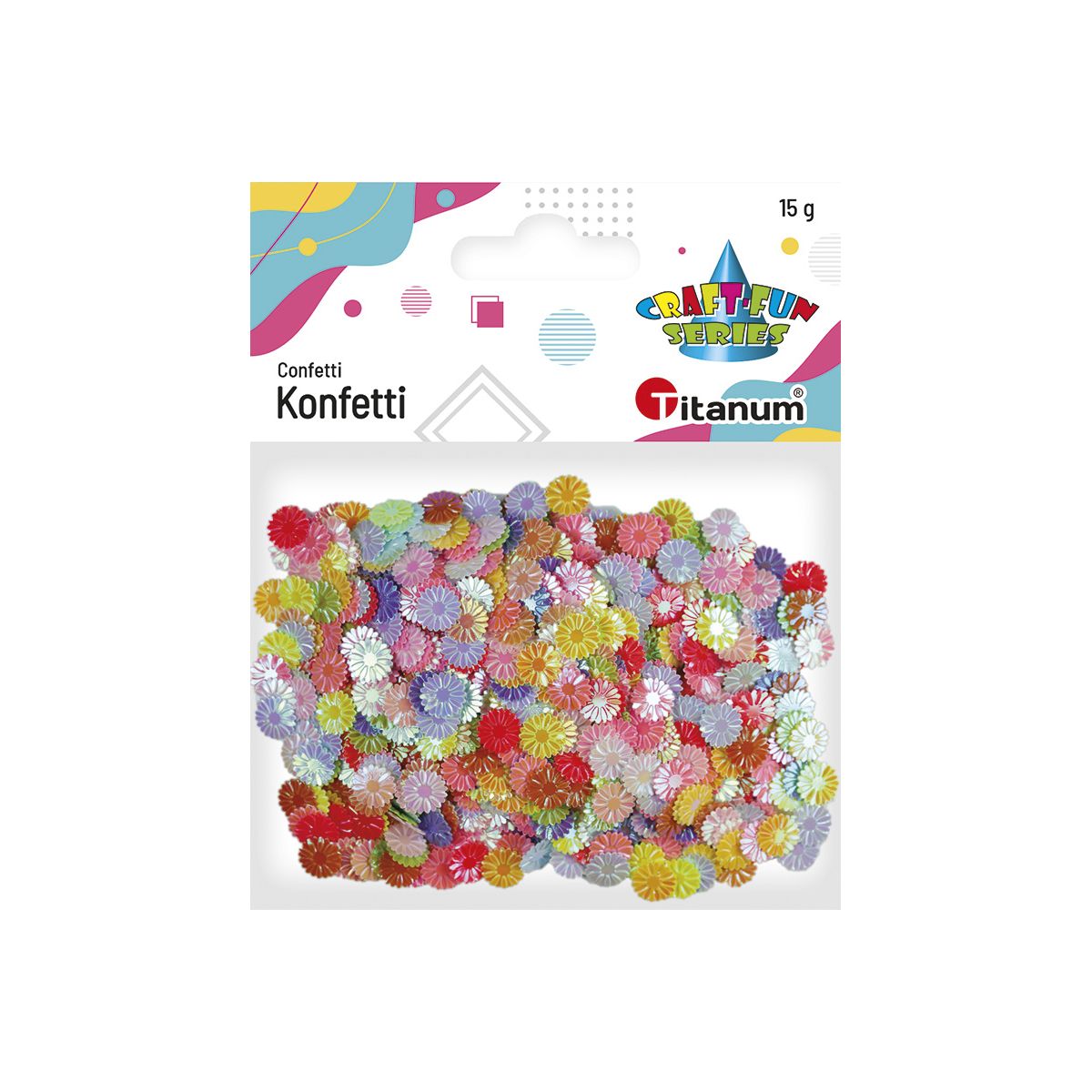 Konfetti Titanum Craft-Fun Series kwiaty 9mm (11wc007)