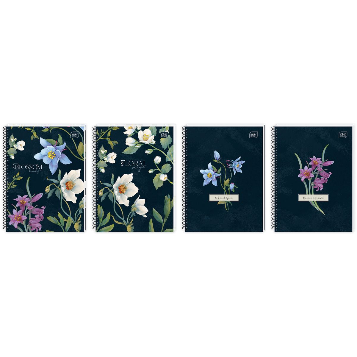 Kołozeszyt (kołonotatnik) Interdruk Hybrid Fiori A6 80k. 70g krata