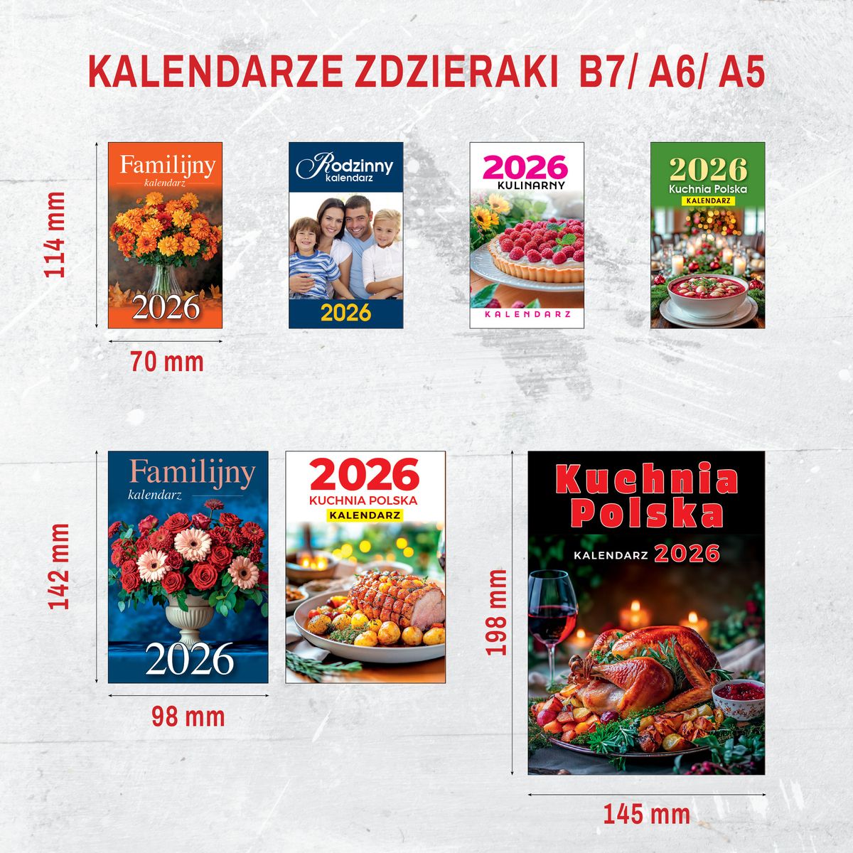Kalendarz ścienny (401000) k:2915-377 ZDZIERAK KUCHNIA POLSKA A6 Press