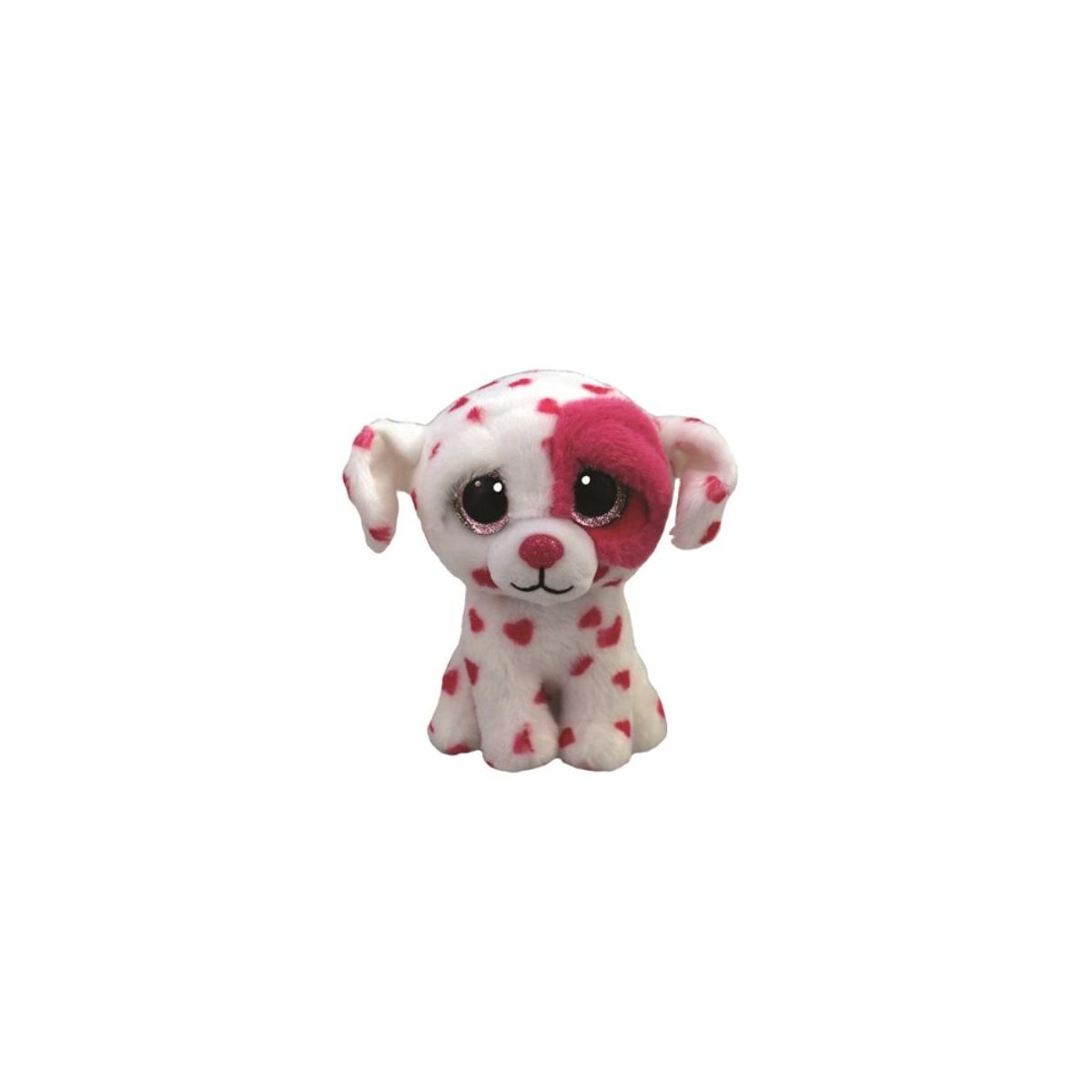 Pluszak Beanie Boos Pies biały w serca Beau [mm:] 150 Ty (TY36539)