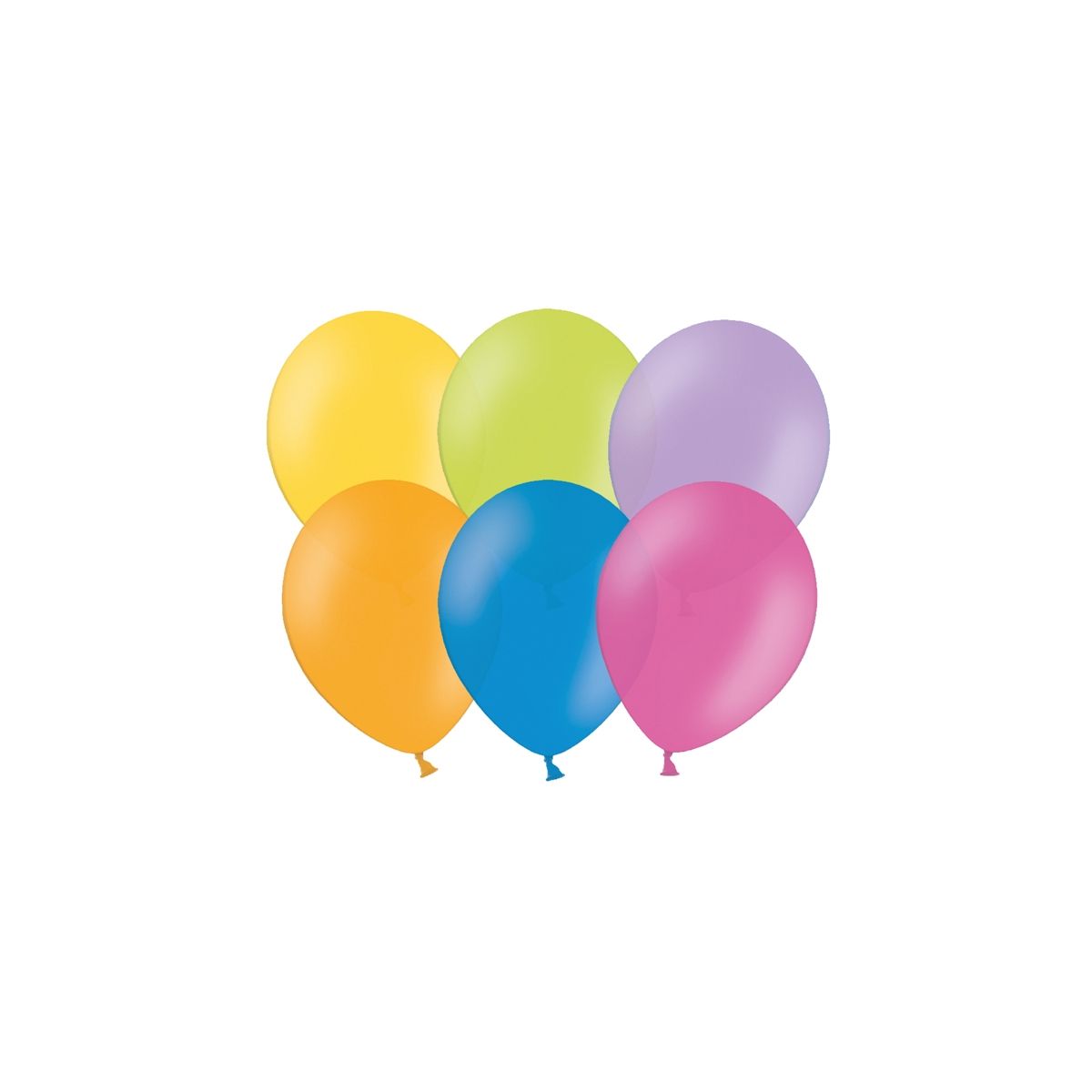 Balon gumowy Partydeco pastelowy 100 szt mix pastelowy 270mm (12P-000)