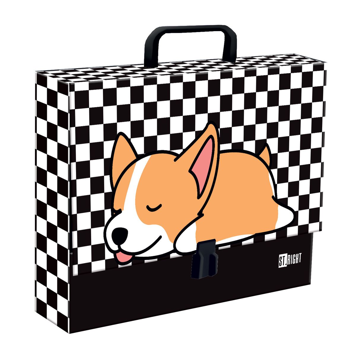 Teczka kartonowa ST.RIGHT SLEEPY CORGI A4 mix Unipap