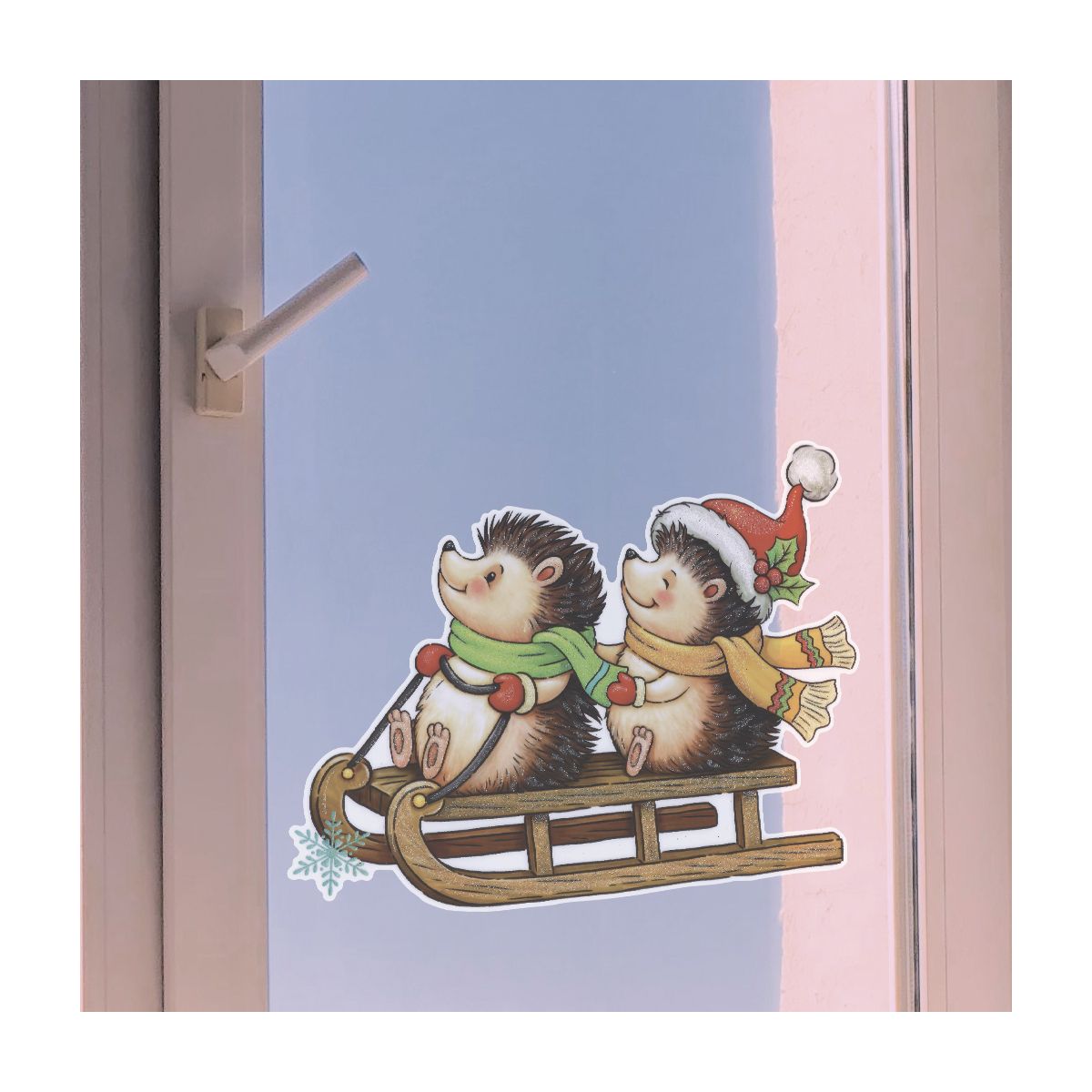 Ozdoba świąteczna Craf-Fun Series dekoracje elektrostatyczne XMAS jeże Titanum (DIY-XM(593))