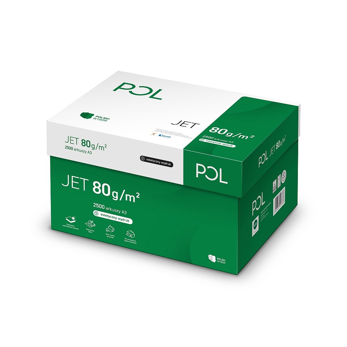 Papier ksero Pol jet A3 biały 500k. 80g