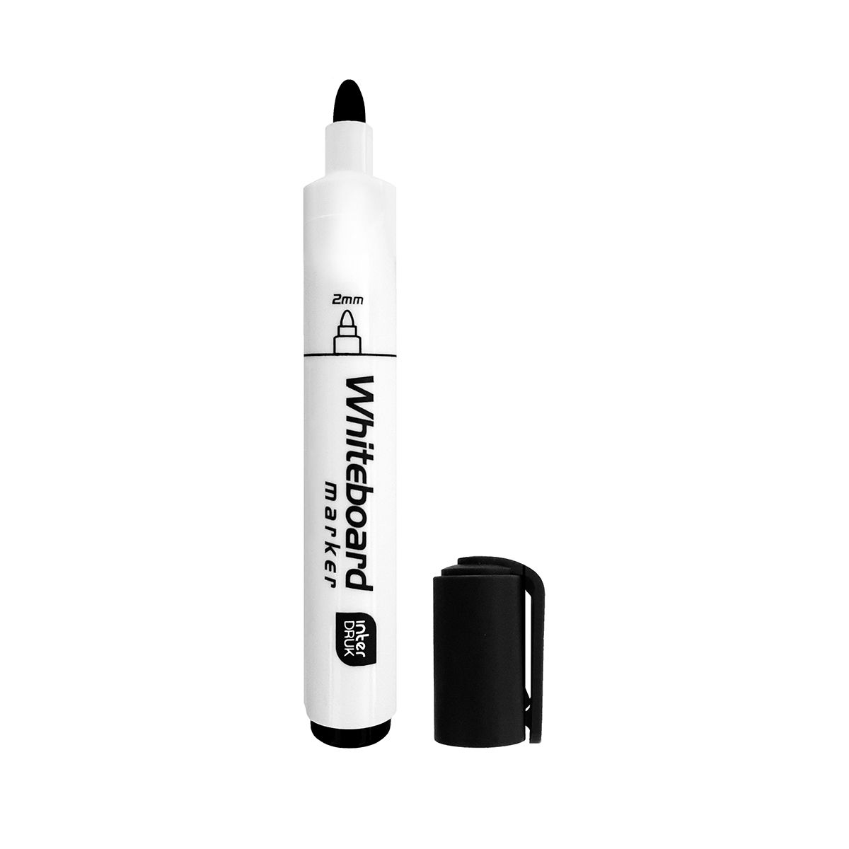 Marker suchościeralny czarny 2,0mm okrągła końcówka Interdruk (IMARTABCZA)