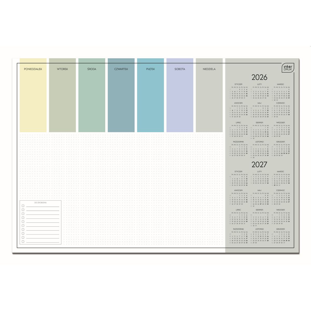 Kalendarz biurkowy 59022773318503 BIUWAR 2023 Color 590mm x 400mm Interdruk (59x40 cm 30kart.)