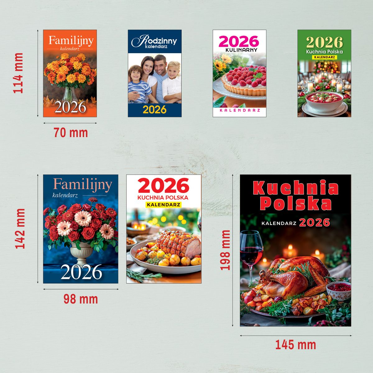 Kalendarz ścienny ZDZIERAK FAMILIJNY A6 Press