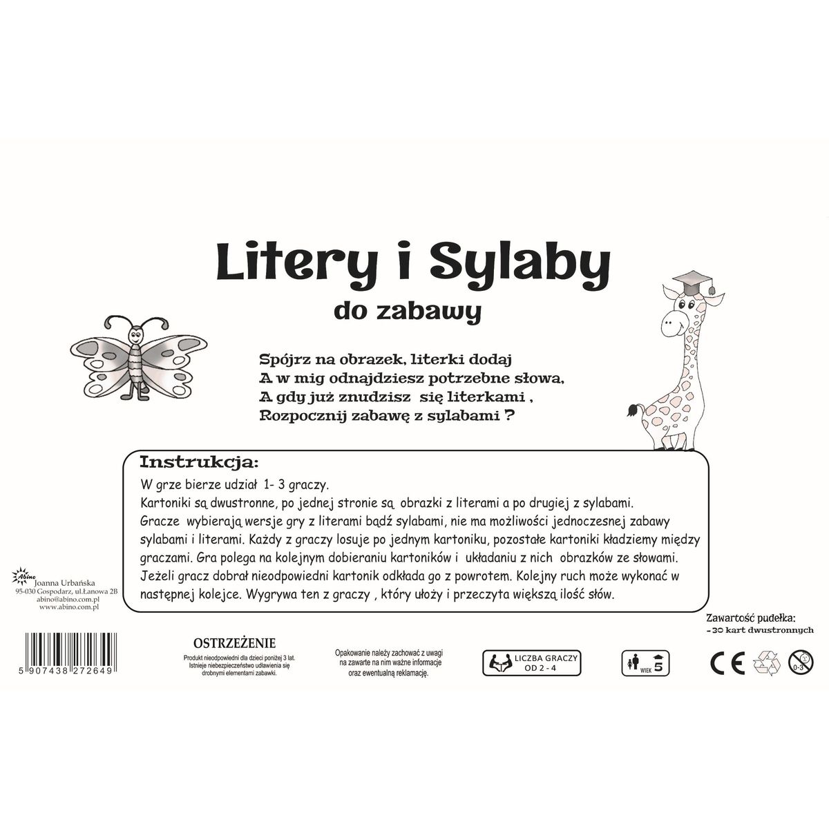 Układanka Abino litery i sylaby