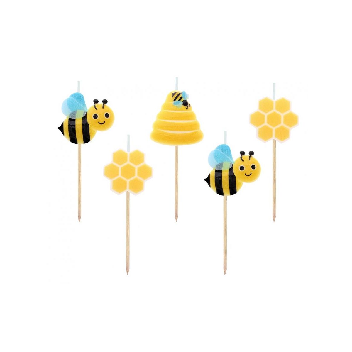 Świeczka urodzinowa pikery pszczółki, 5 szt. Godan (SF-PPSZ)