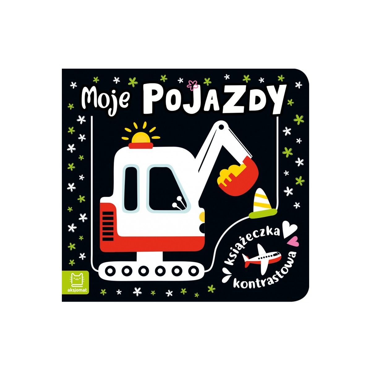 Książeczka edukacyjna Aksjomat Moje pojazdy. Książeczka kontrastowa