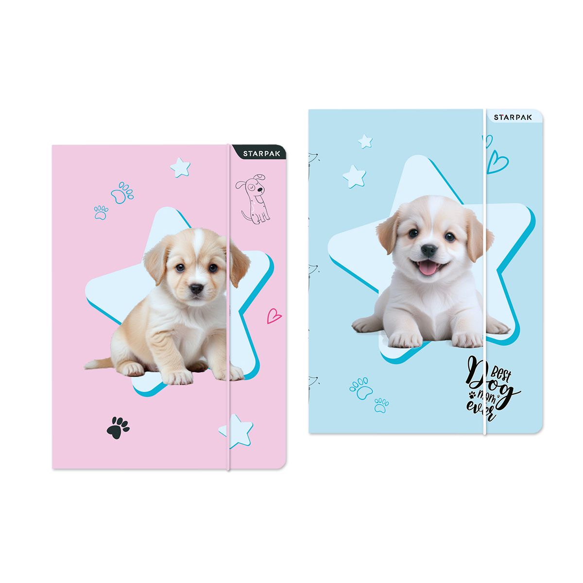 Teczka kartonowa na gumkę Doggy A4 mix Starpak (559706)