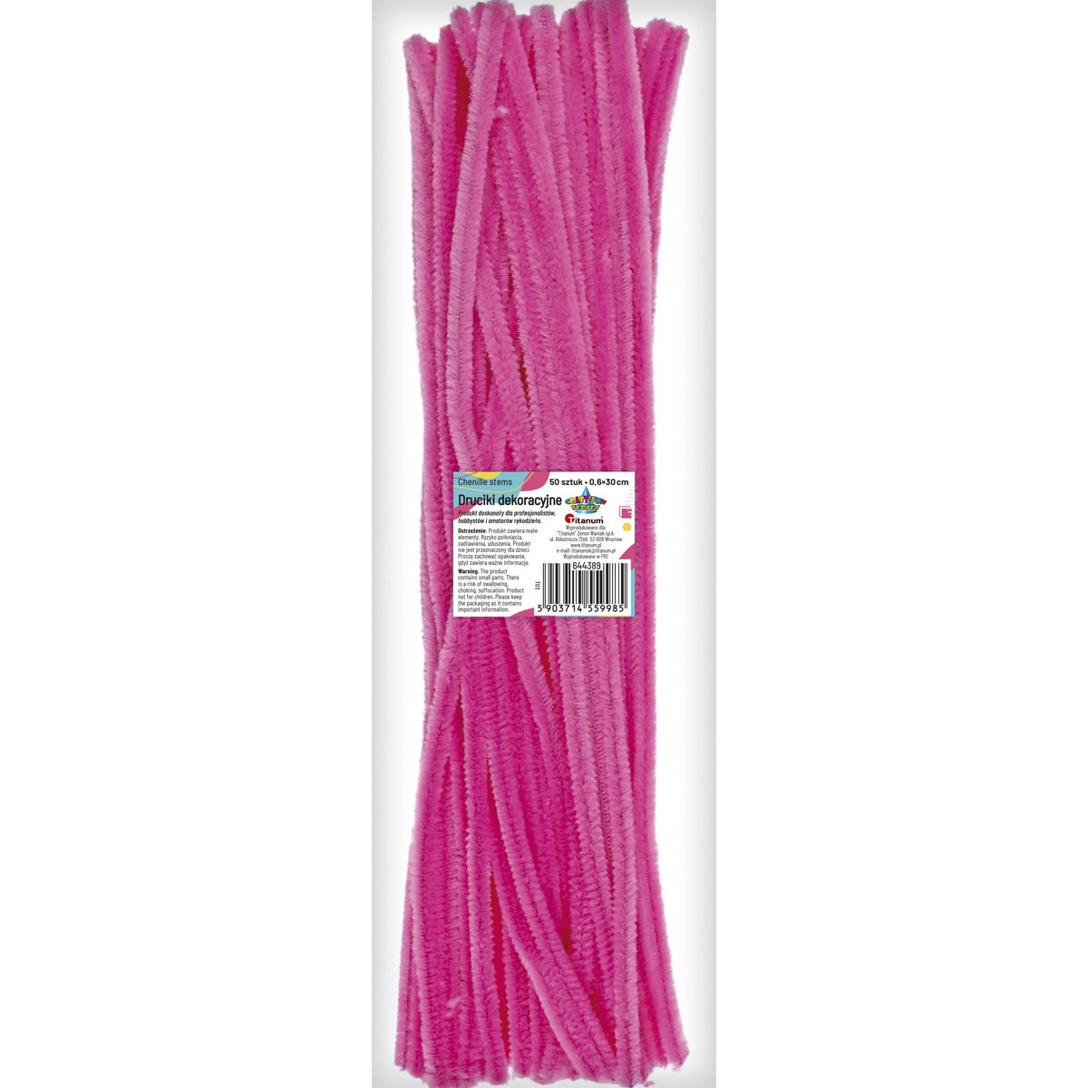 Drucik Craft-Fun Series kreatywny kolor: różowy 300mm 50 szt Titanum (T03)