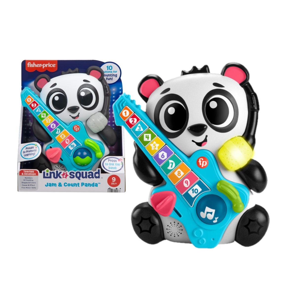 Zabawka edukacyjna Fisher Price LINK SQUAD PANDA LICZENIE I KSZTAŁTY (HYL36)