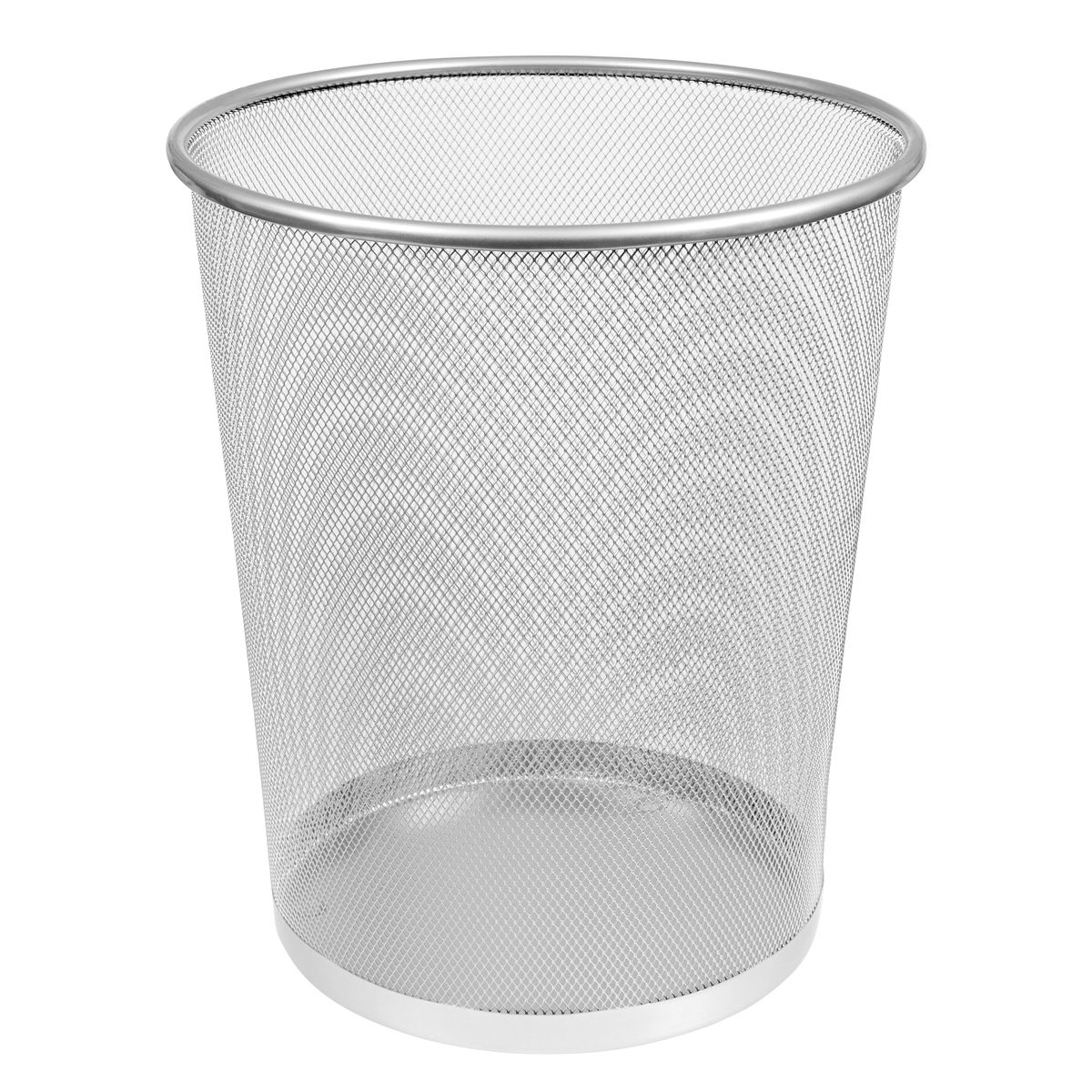 Kosz na śmieci z metalowej siatki srebrny MK112-50 metal kolor: srebrny Memobe