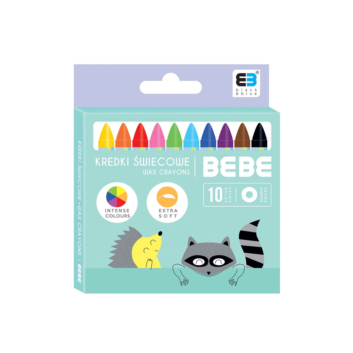 Kredki świecowe BB KIDS pastel 10 kol. Interdruk (IKRŚW10BBKP)