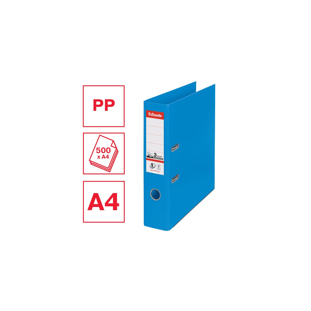 Segregator dźwigniowy Esselte No.1 Power Vivida A4 75mm niebieski (624067)