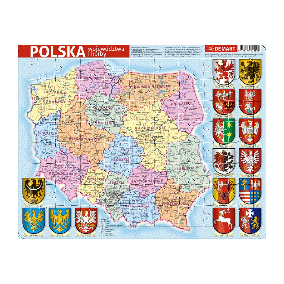 Puzzle Demart Polska administracyjna