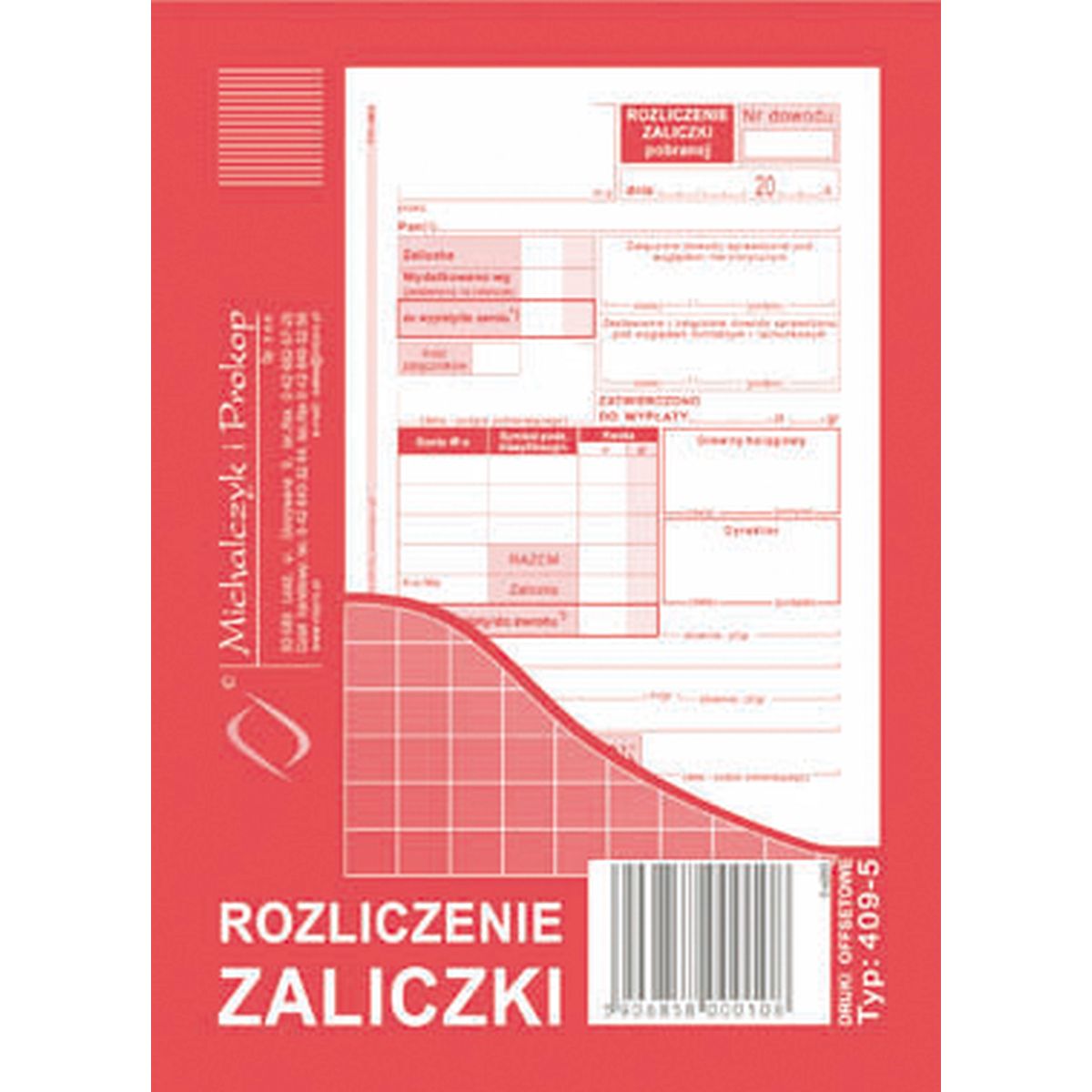 Druk offsetowy Michalczyk i Prokop Rozliczenie zaliczki A6 40k. (409-5)