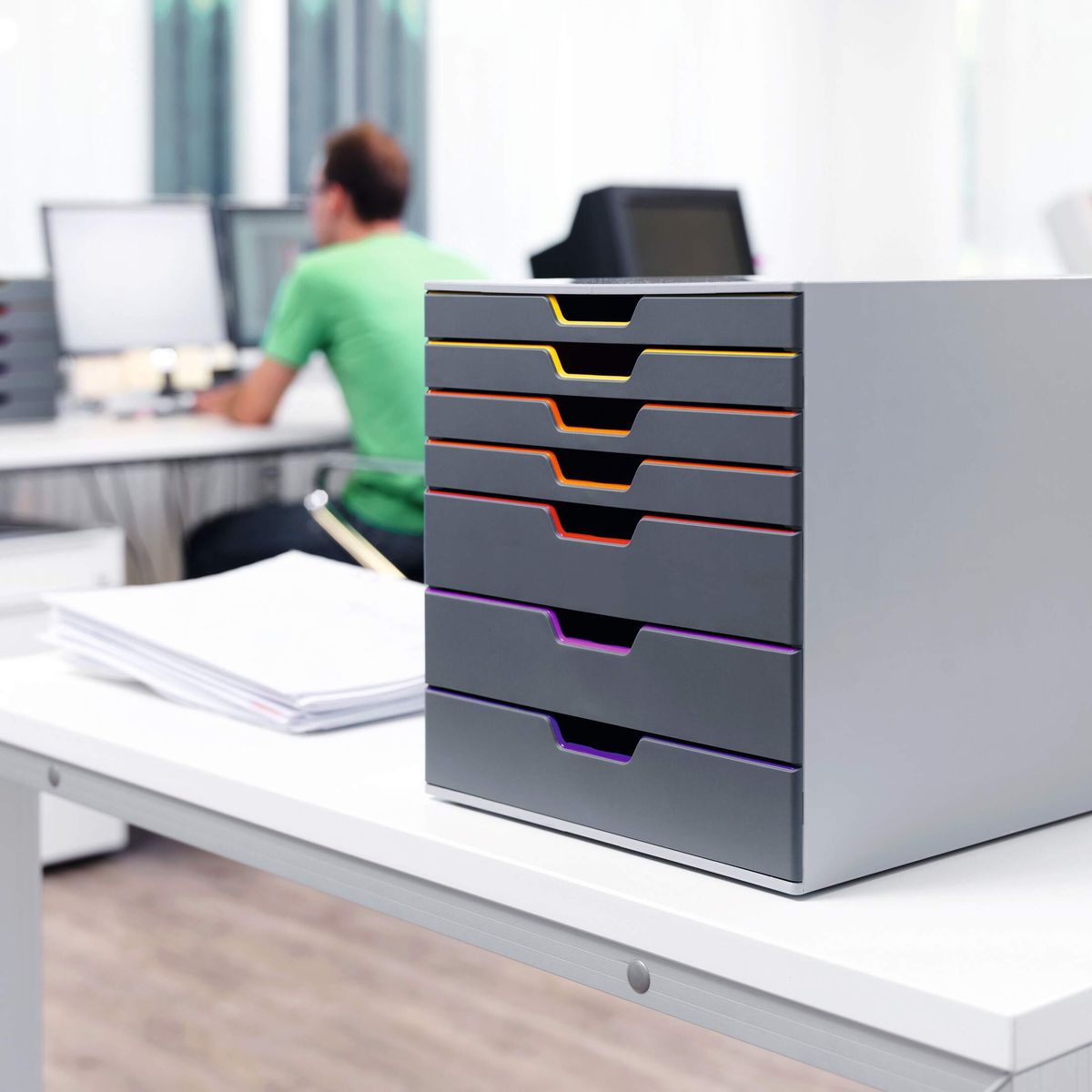 Pojemnik z szufladami Durable szary 5 szuflad (760627)