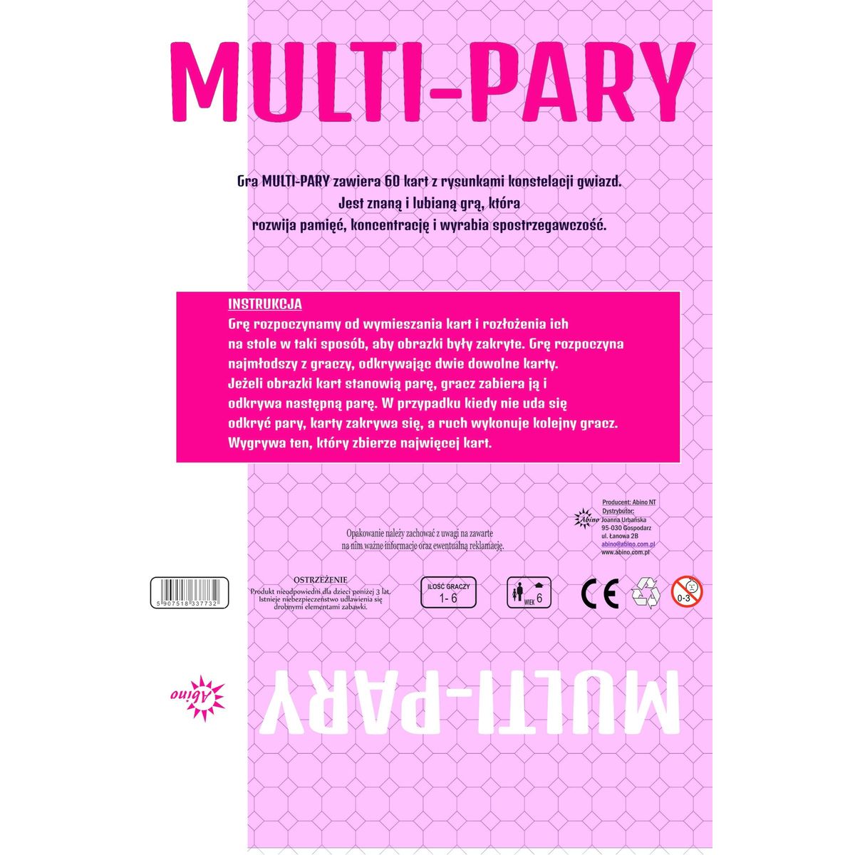 Gra edukacyjna Abino multi-party konstelacje gwiazd