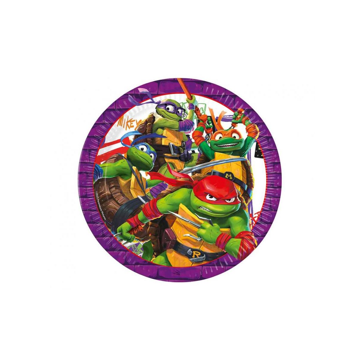 Talerz jednorazowy Godan Teenage Mutant Ninja Turtle Nickelodeon śr. 230mm 8 szt (96457)