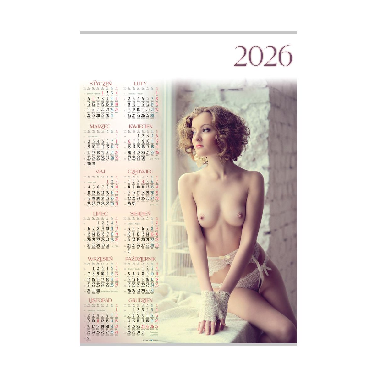 Kalendarz ścienny LAURA plakatowy 607mm x 880mm Lucrum (PL18)