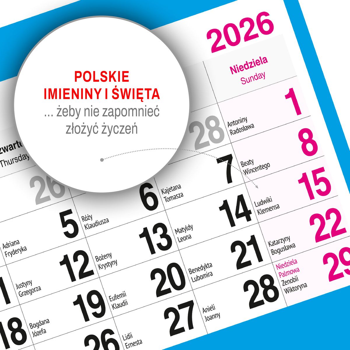 Kalendarz ścienny WIDOK 310mm x 790mm Press