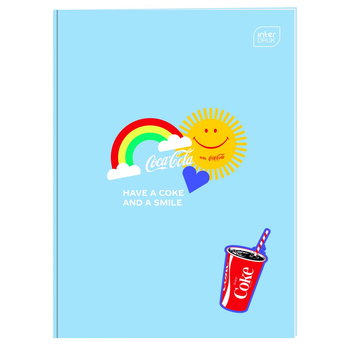 Zeszyt COCA COLA MAT+UV A5 32k. 70g trzy linie Interdruk