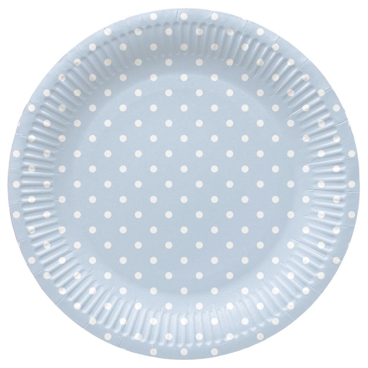 Talerz jednorazowy Paw Dots Light Blue śr. 230mm 8 szt (PPL8002205)