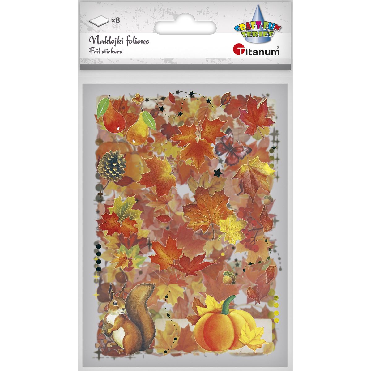 Naklejka (nalepka) Craft-Fun Series Naklejki foliowe 8 plansz Titanum (25YZ007)