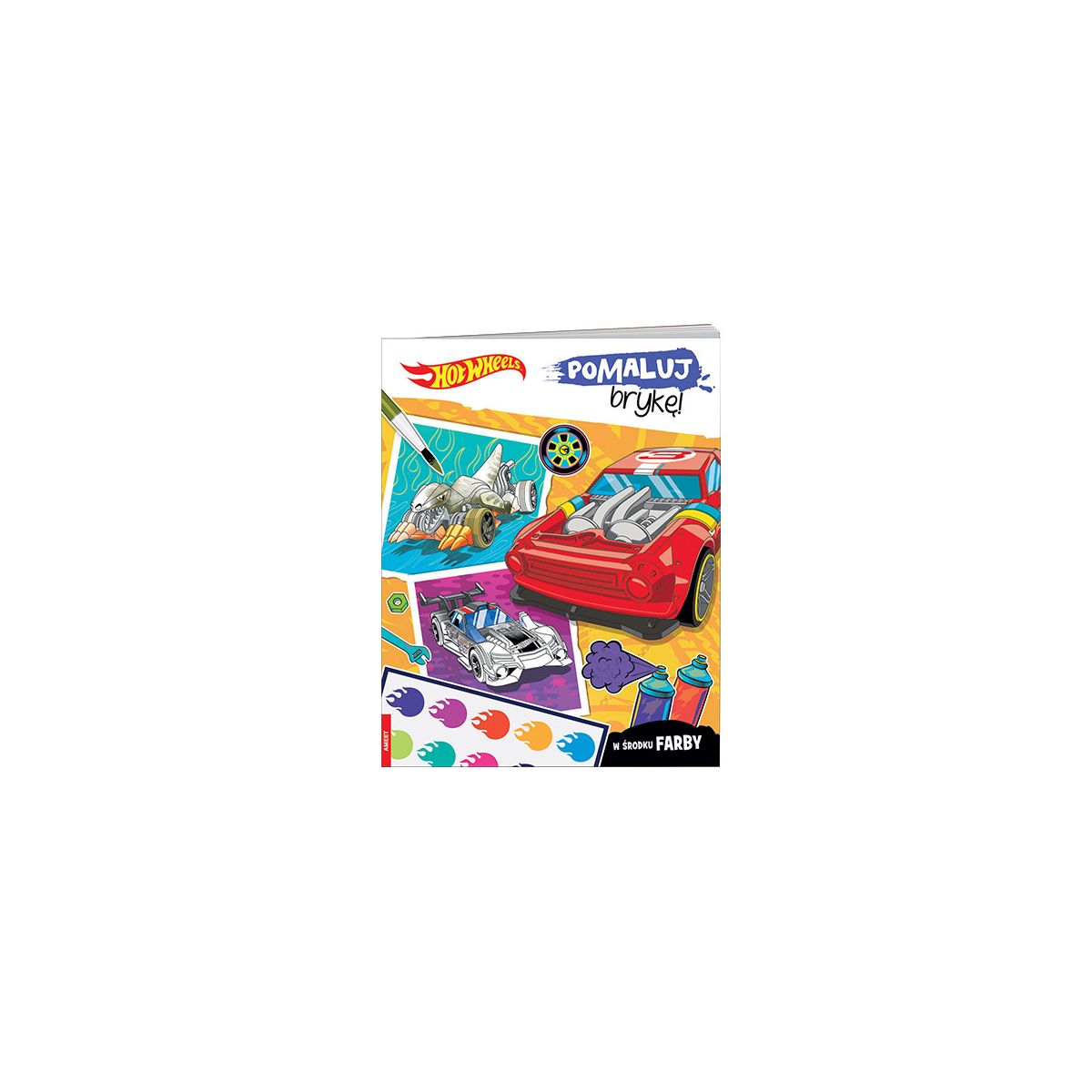 Książka dla dzieci Ameet Hot Wheels™. Pomaluj brykę! (MAK 1601)
