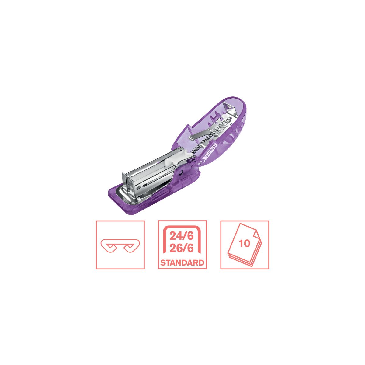 Zszywacz Rapid Colour Breeze F4 lawendowy 10k (5001532)