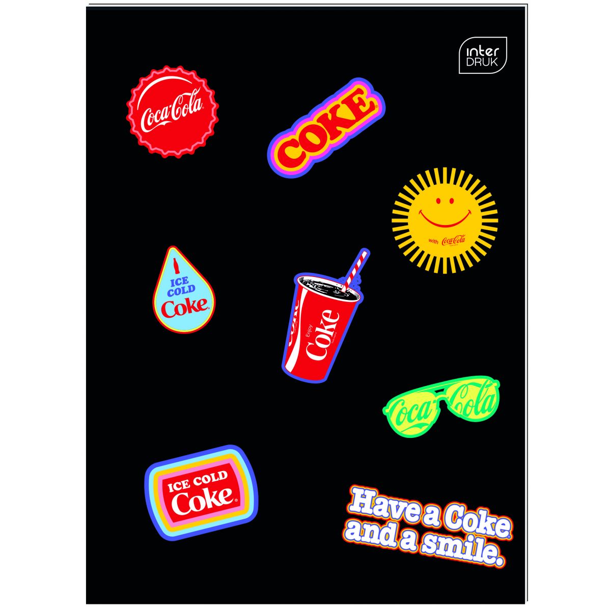 Zeszyt tematyczny COCA COLA MAT+UV A6 32k. krata Interdruk (do słówek)