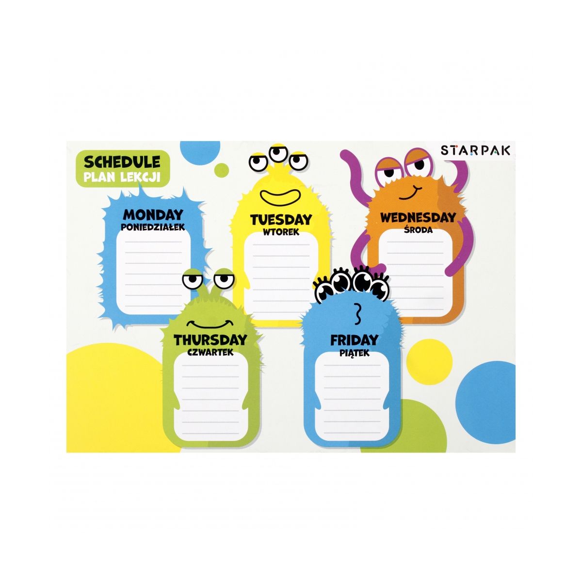 Plan lekcji monster Starpak (513571)