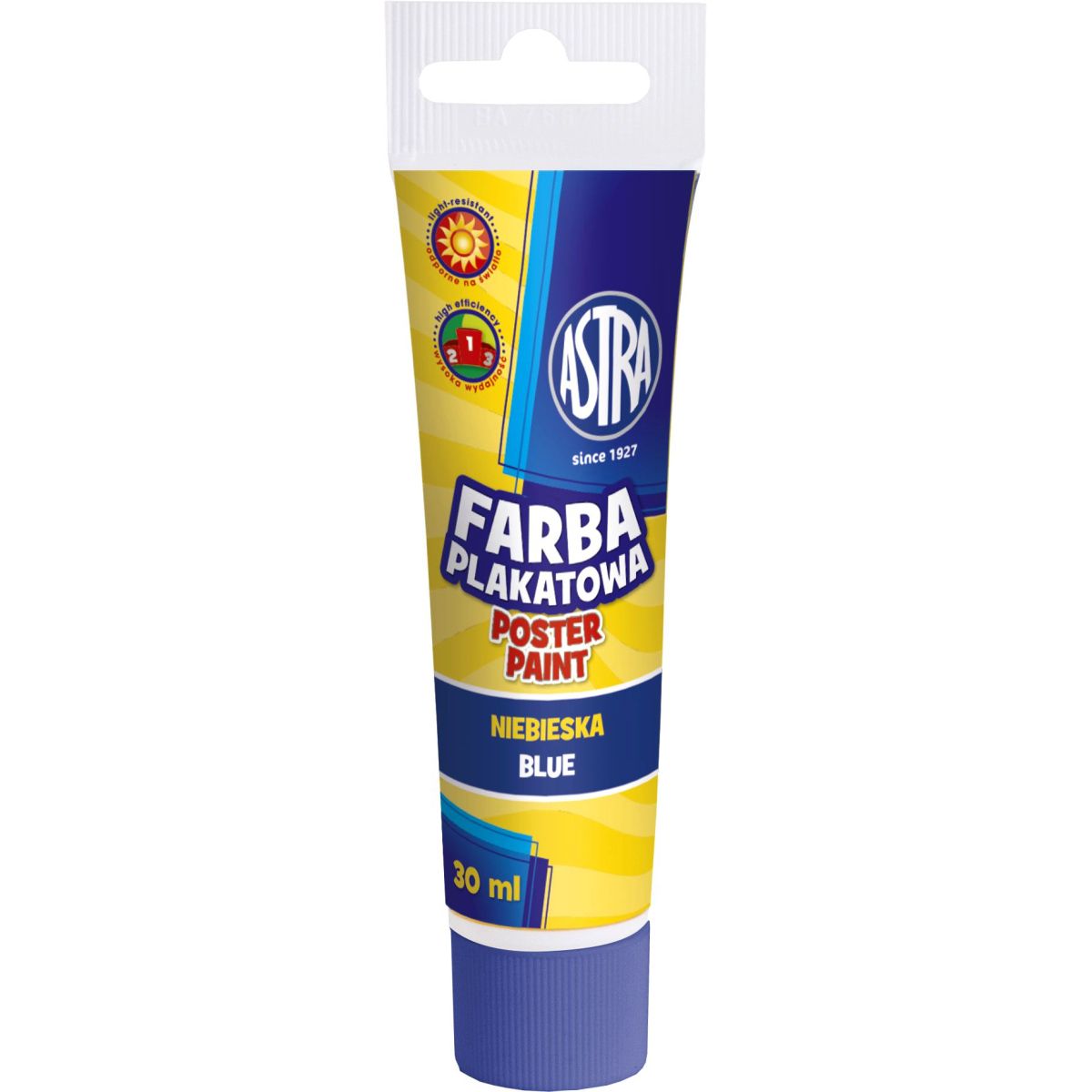 Farby plakatowe Astra kolor: niebieski 30ml 1 kolor.