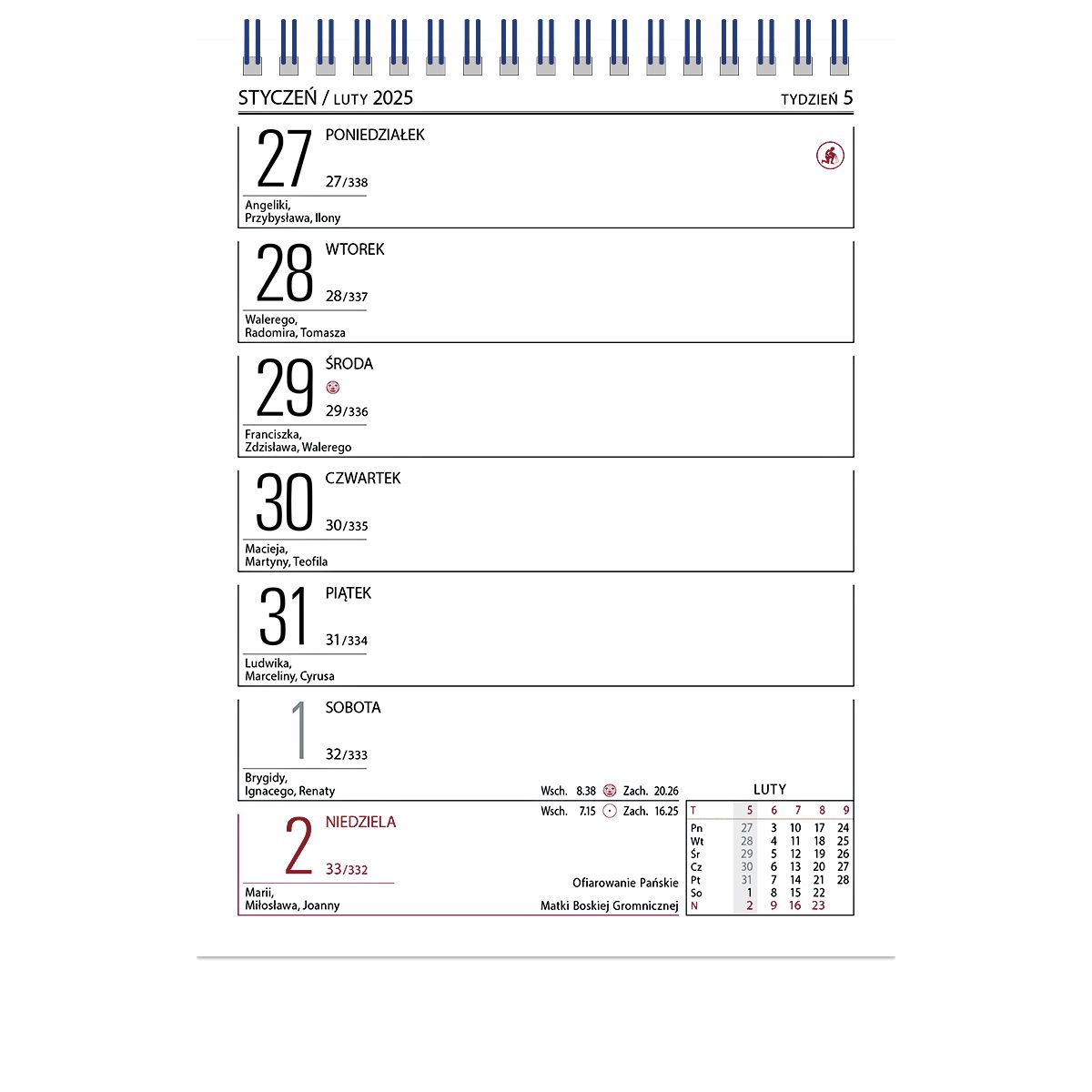 Kalendarz biurkowy Wydawnictwo Telegraph MERKURY 152mm x 225mm (H7)