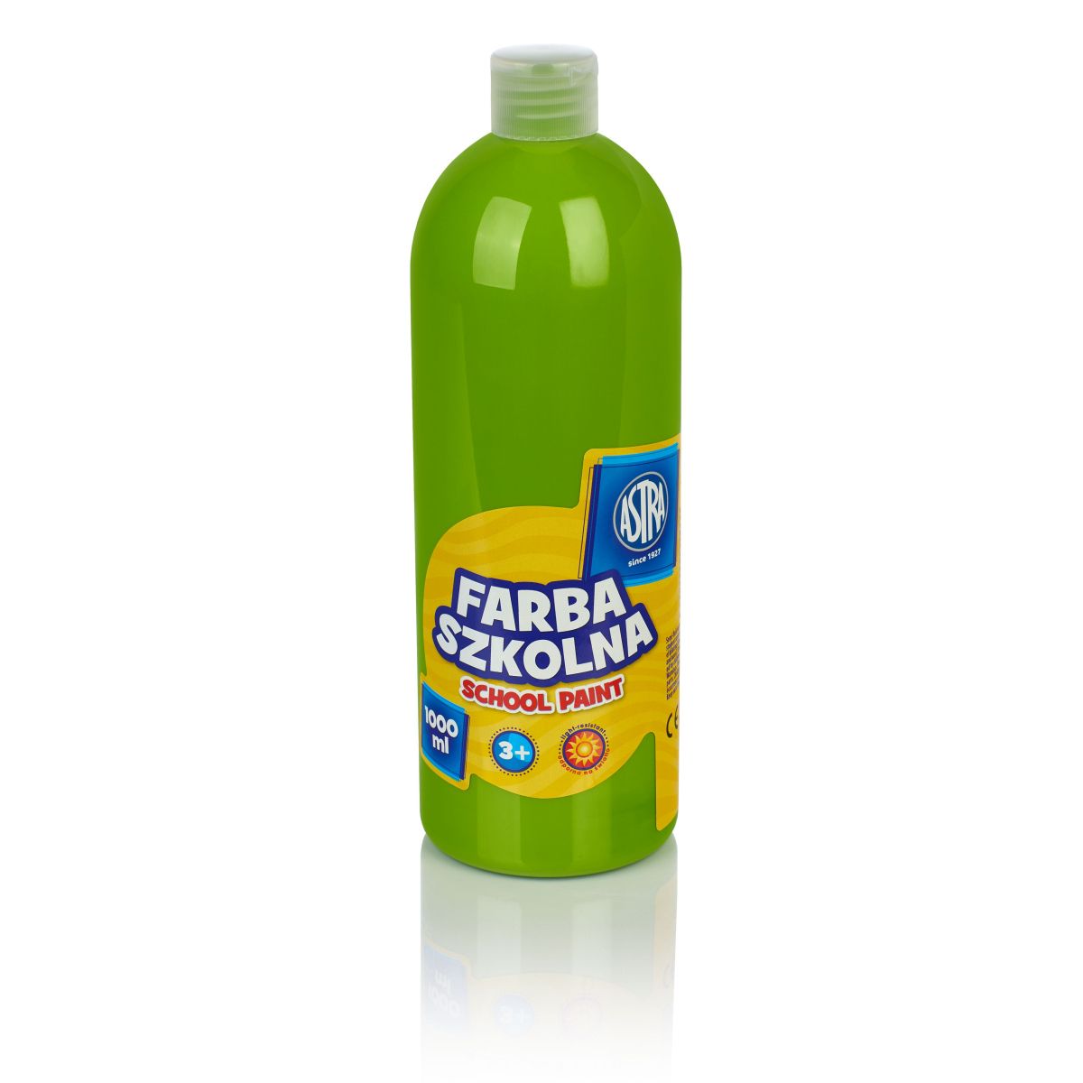 Farby plakatowe Astra szkolne kolor: limonkowy 1000ml 1 kolor.