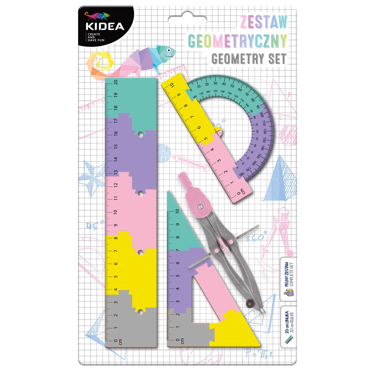 Komplet geometryczny Kidea 4 el. (ZGPB20CM4K)