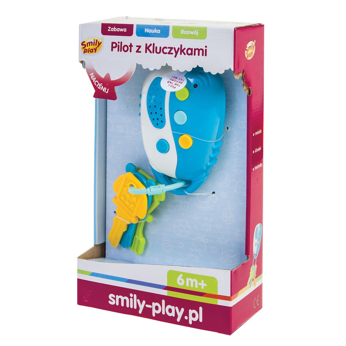 Zabawka dźwiękowa pilot z kluczykami niebieski Smily Play (SP83120)