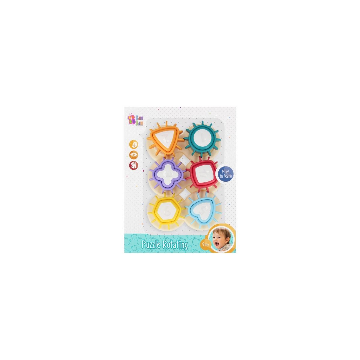 Zabawka edukacyjna puzzle rotujące Bam Bam (569011)
