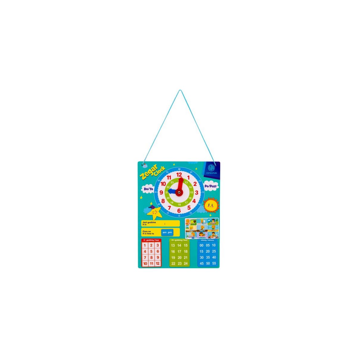Zabawka edukacyjna do nauki zegara Astra Fun (338025904)