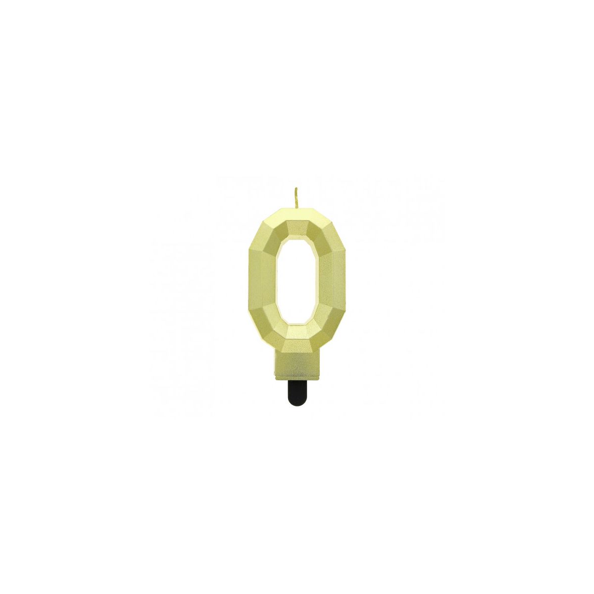 Świeczka urodzinowa cyferka 0 - Diament, metalik złoty, 7.6 cm Godan (PF-SDZ0)