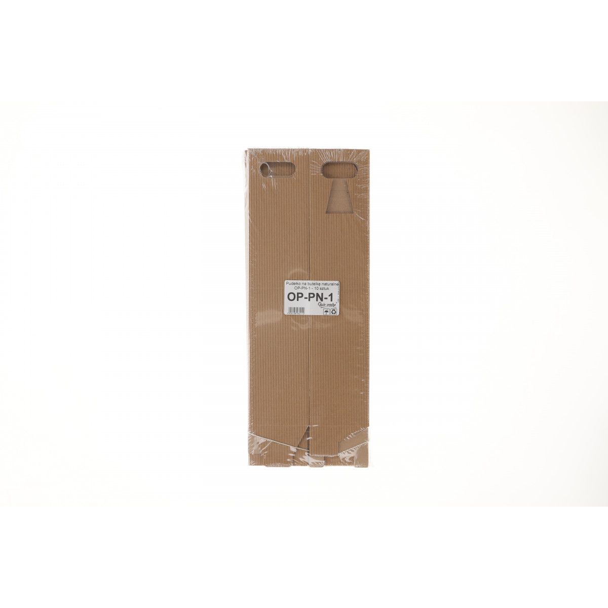 Opakowanie ozdobne Paw na butelkę naturalne 10szt szara [mm:] 75x75x 310 (OP-PN-1)