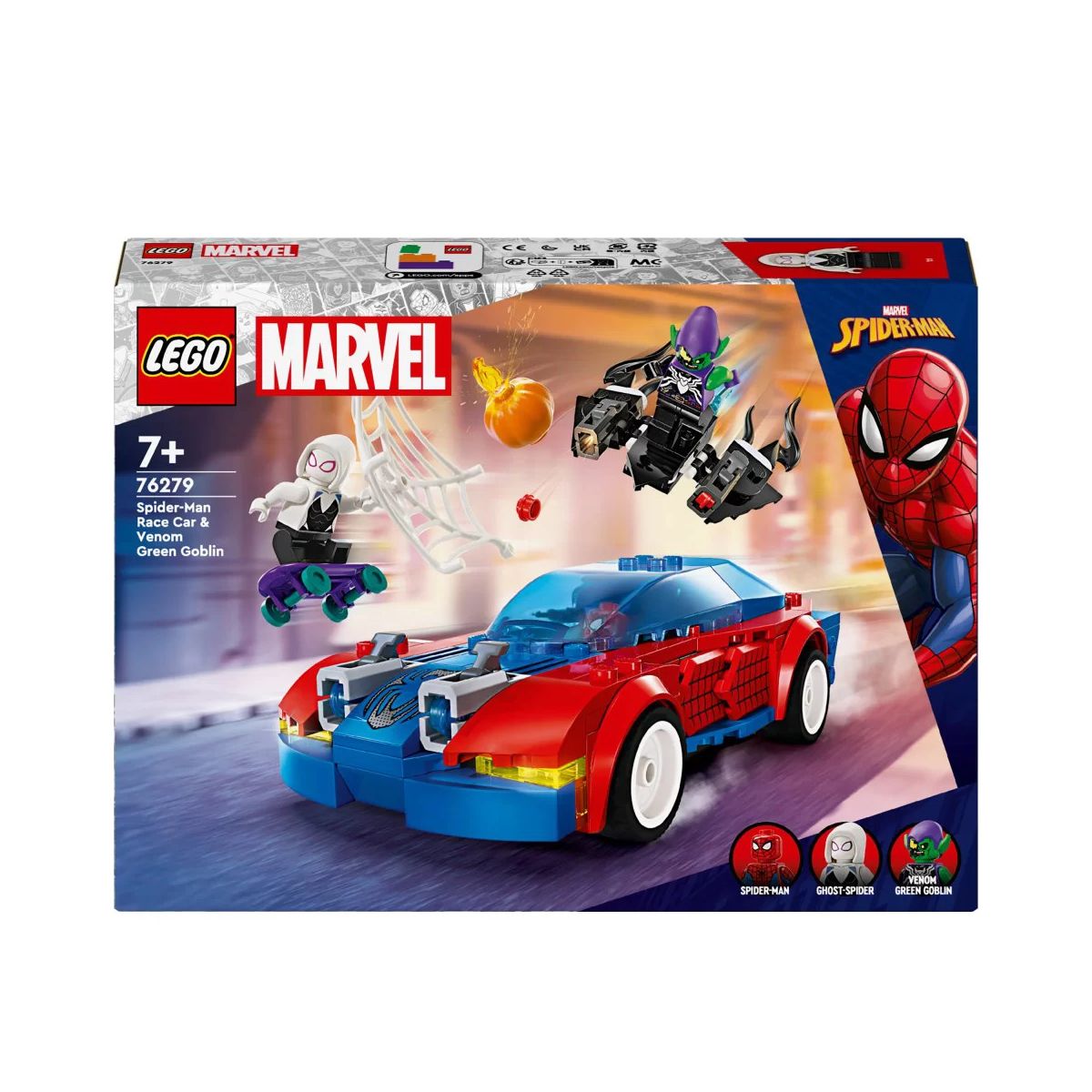 Klocki konstrukcyjne Lego Super Heroes Wyścigówka Spider-Mana i Zielony Goblin (76279)