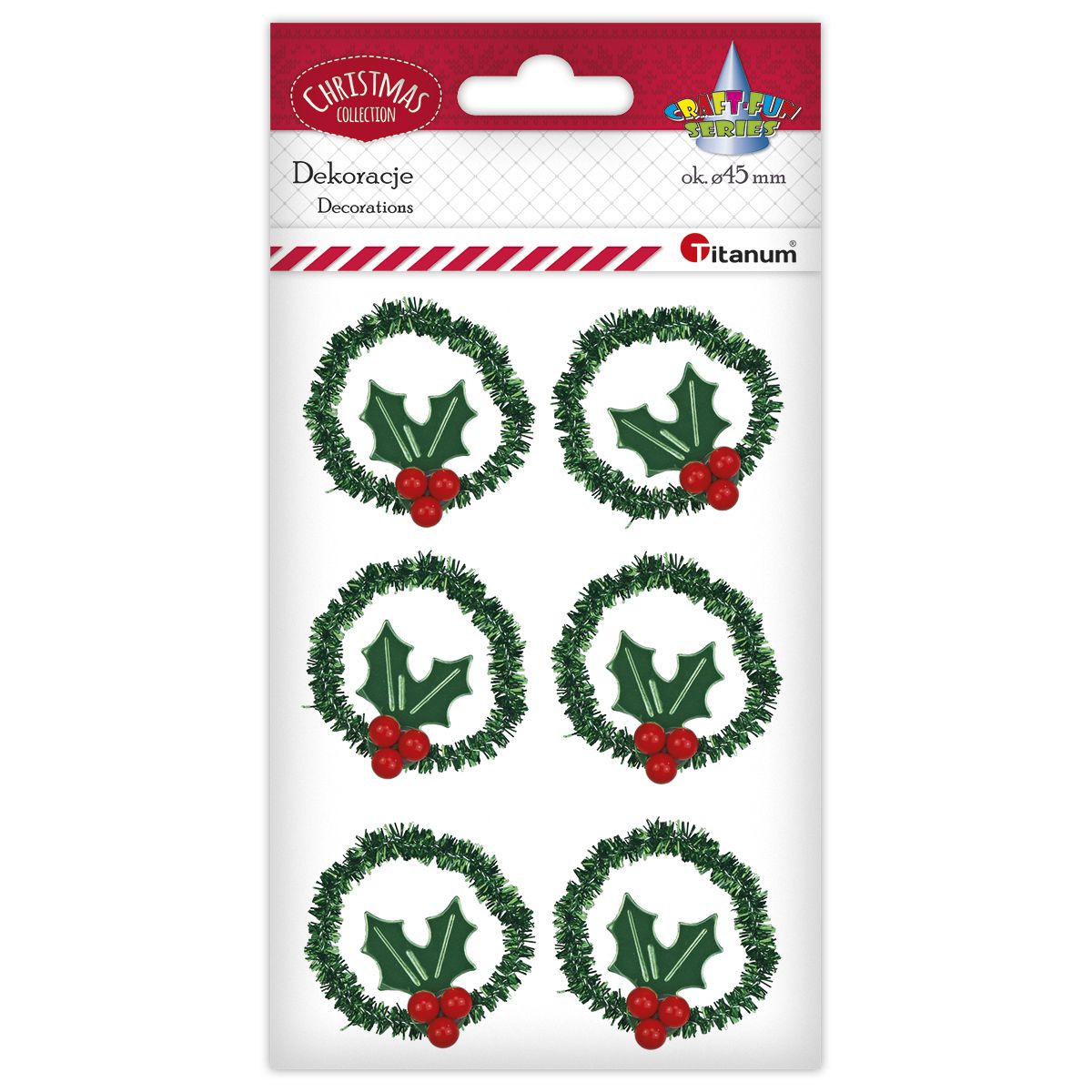 Ozdoba świąteczna Craft-Fun Series wianki Titanum (25YQ0513-1)