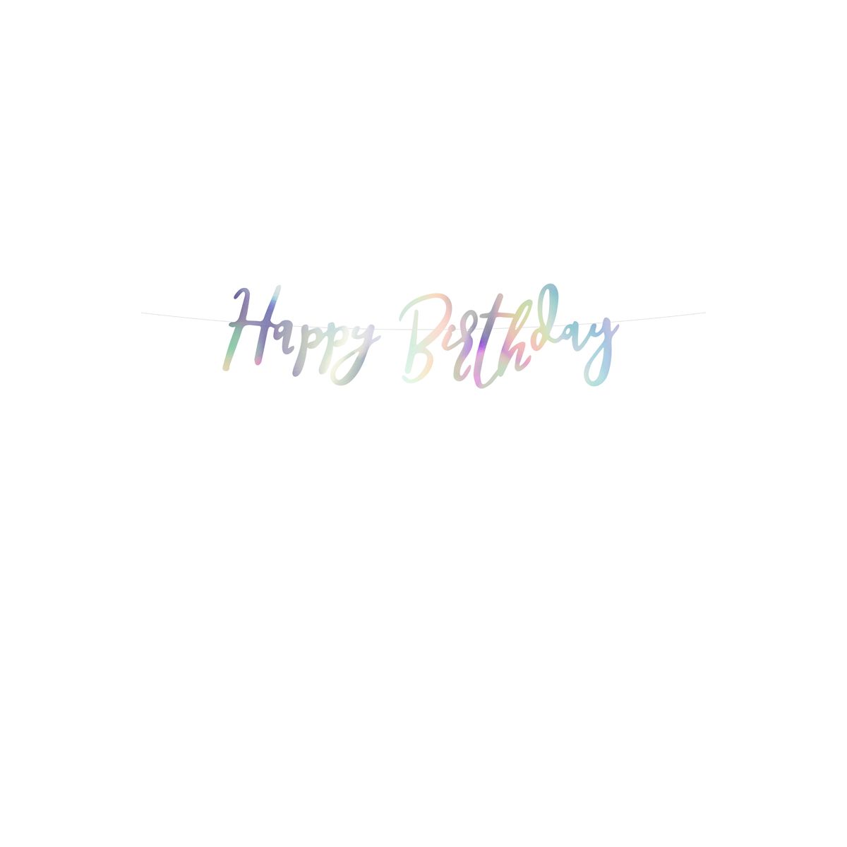 Baner Happy Birthday opalizujący Partydeco (GRL75-017)
